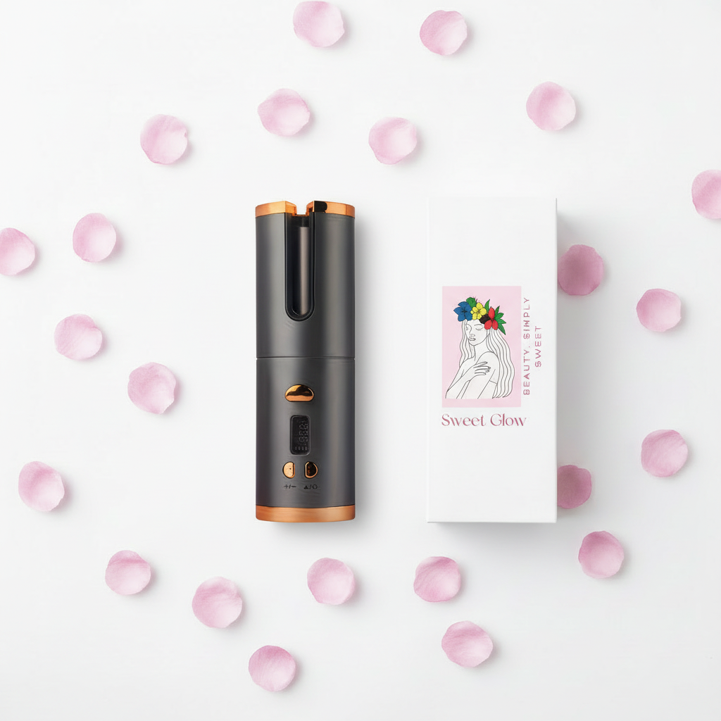 Sweet Glow Auto Curler Flat Lay